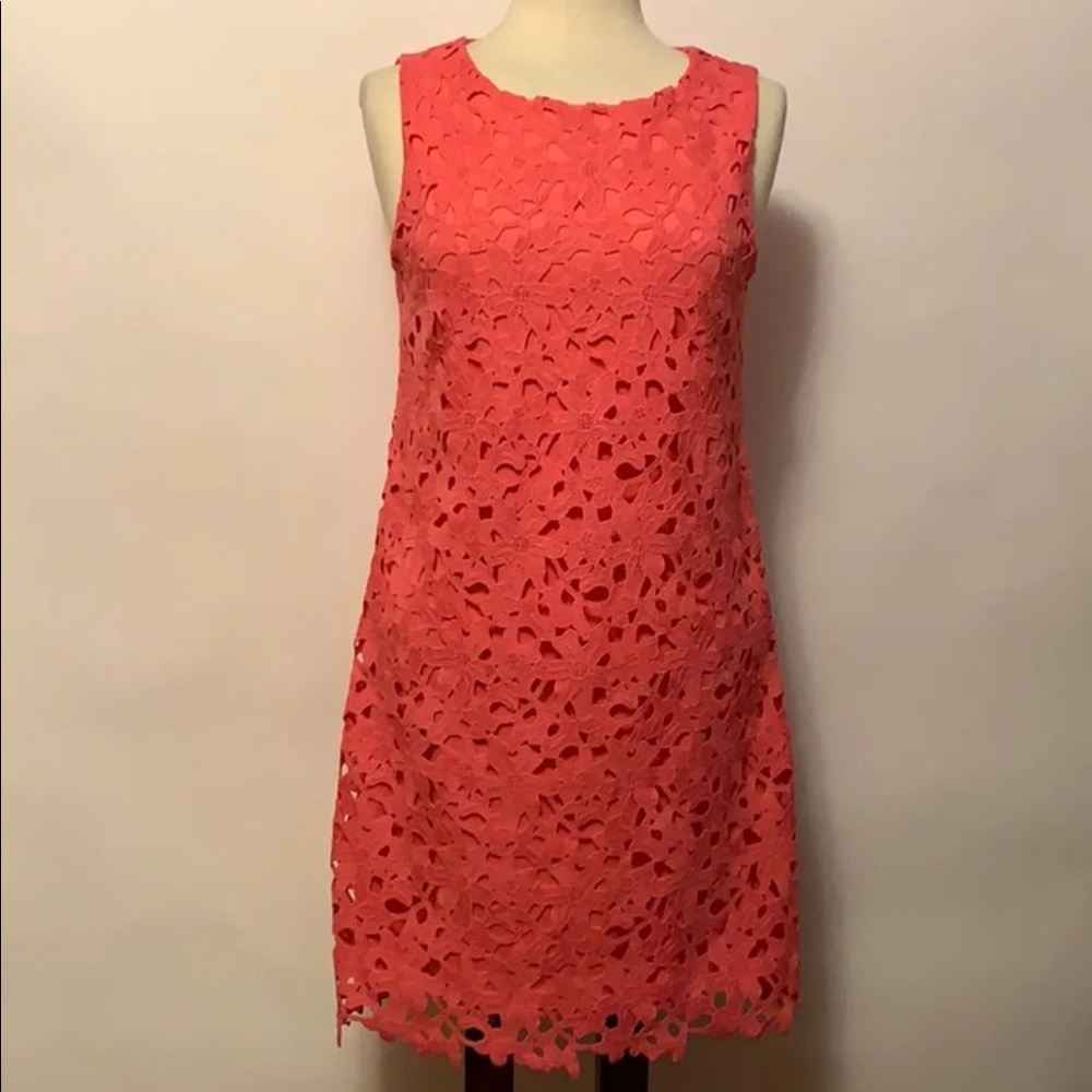 Coral Jessica Simpson dress